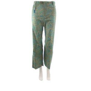 GAP Green Paisley Wide Leg Pants